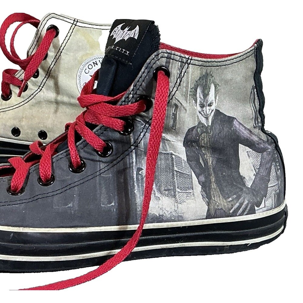 Batman Arkham City Joker Converse All Star Shoes 10 M Men's All Star Sneaker - Picture 12 of 14